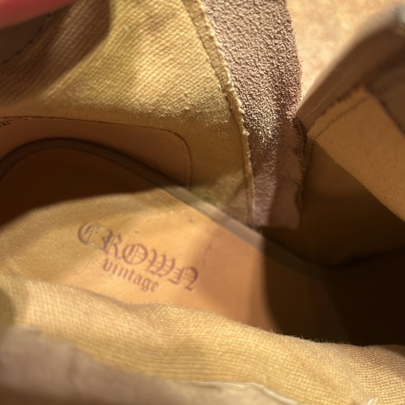 Crown Vintage Taupe Suede Open Toe Booties - Picture 8 of 8